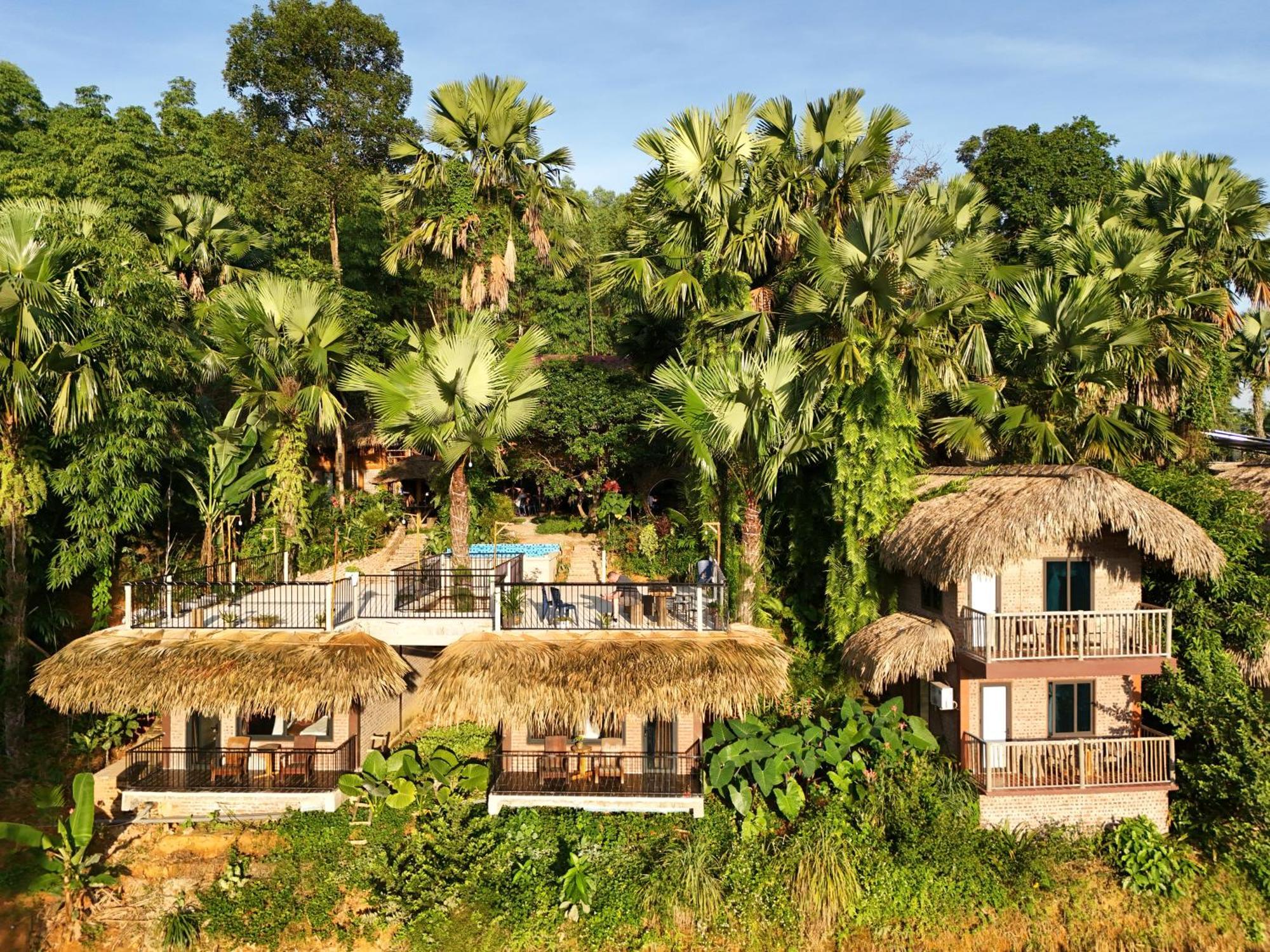 Vu Linh Palm House Homestay - Bungalow Yen Bai 外观 照片